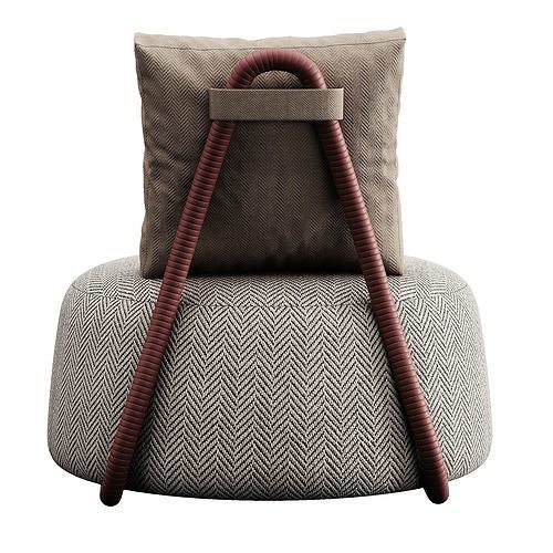 Paolo Castelli BABOU Lounge 3D model 4