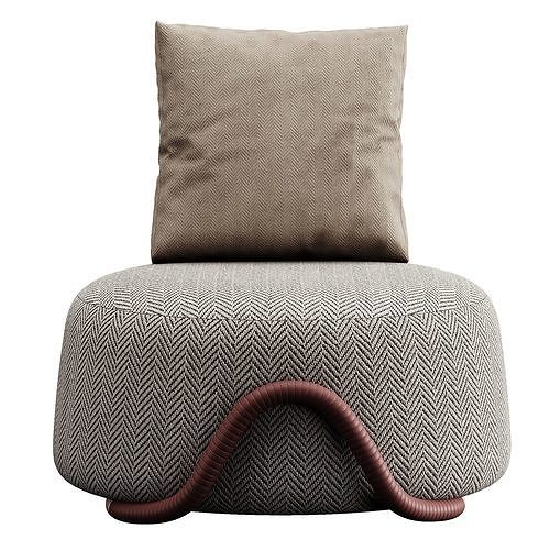 Paolo Castelli BABOU Lounge 3D model 3