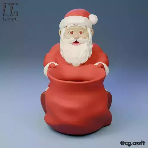 Santa pencil holder 3D print model Santa pencil holder 3D print model