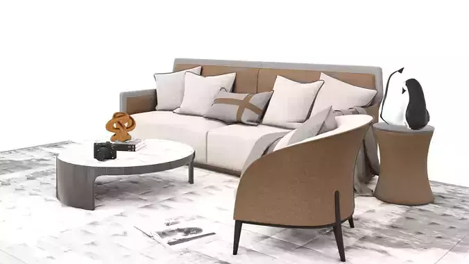 Sofa - Lumion file 3D model 3D model