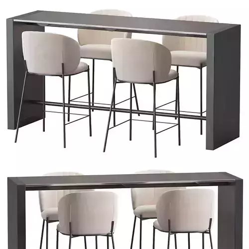 Cruz bar stool and Chat table