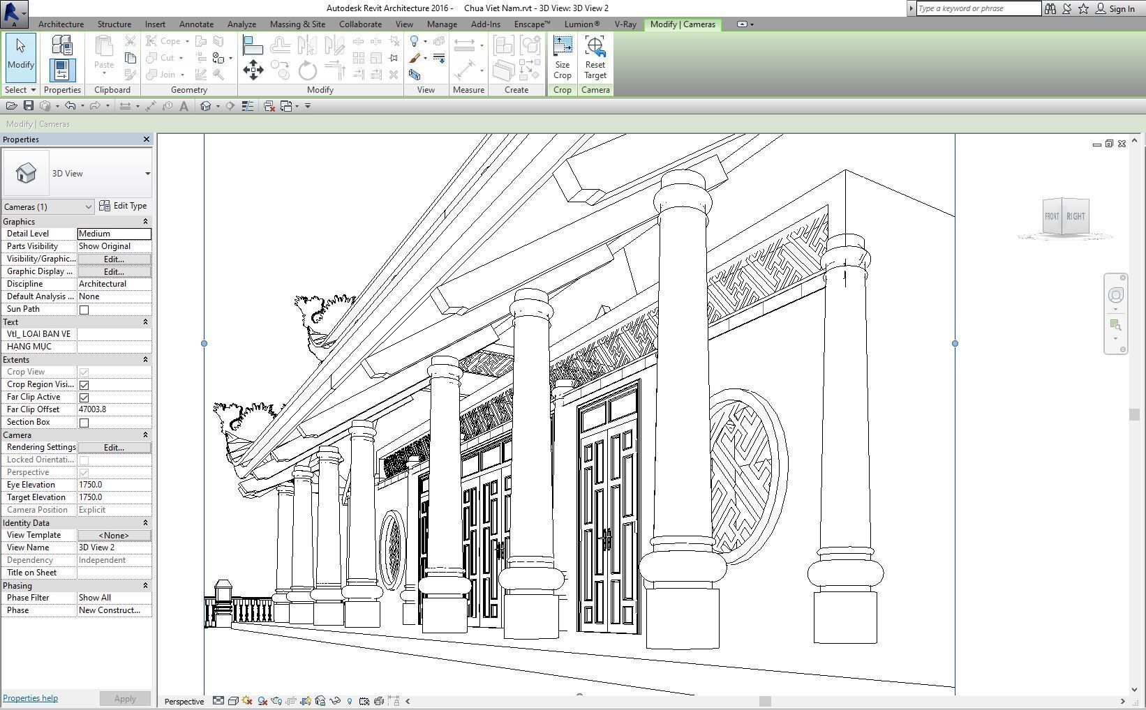 pagoda in vietnam - revit file 3D model_10