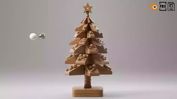 Wooden christmas tree 02