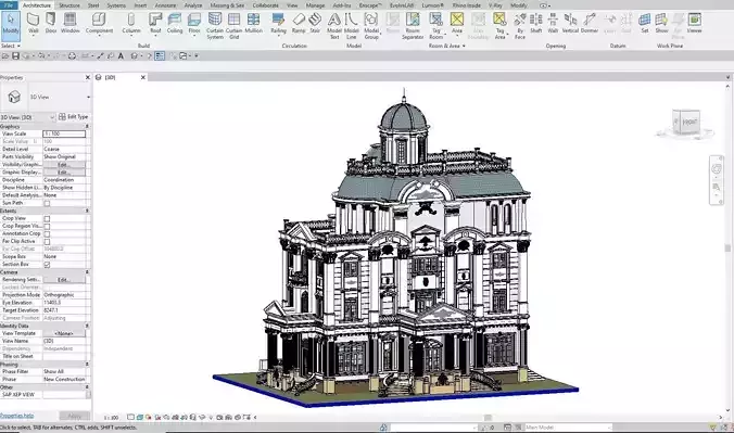 Castle House - revit file 3D model