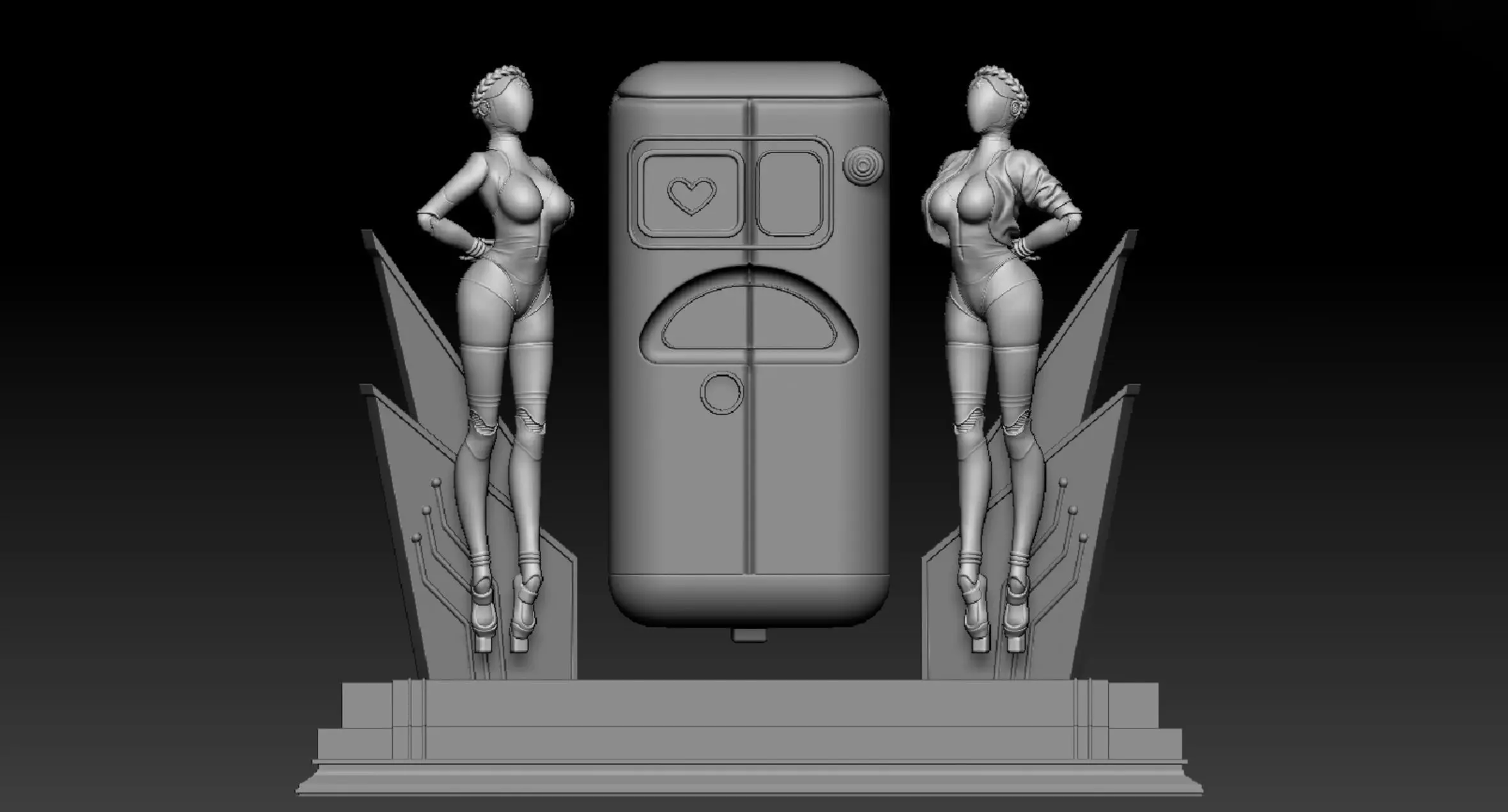 Ballerina-Robot Twins and Cabinet Eleanor from Atomic Hearts 3D print model_0