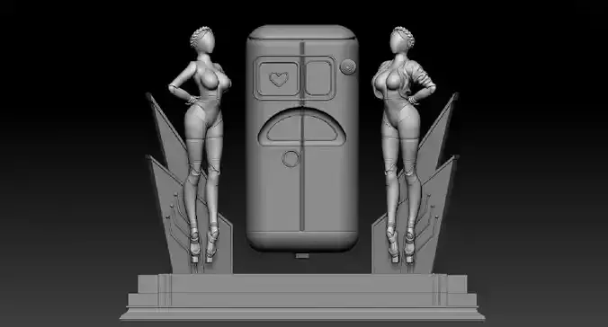 Ballerina-Robot Twins and Cabinet Eleanor from Atomic Hearts 3D print model