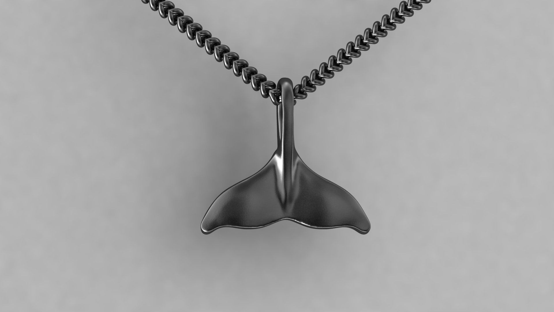 Whale tail pendant 3D print model_1