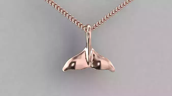 Whale tail pendant