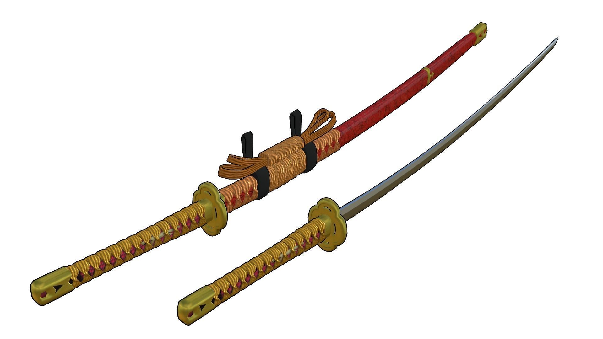 katana1 mikazukimunechika Low-poly 3D model_3