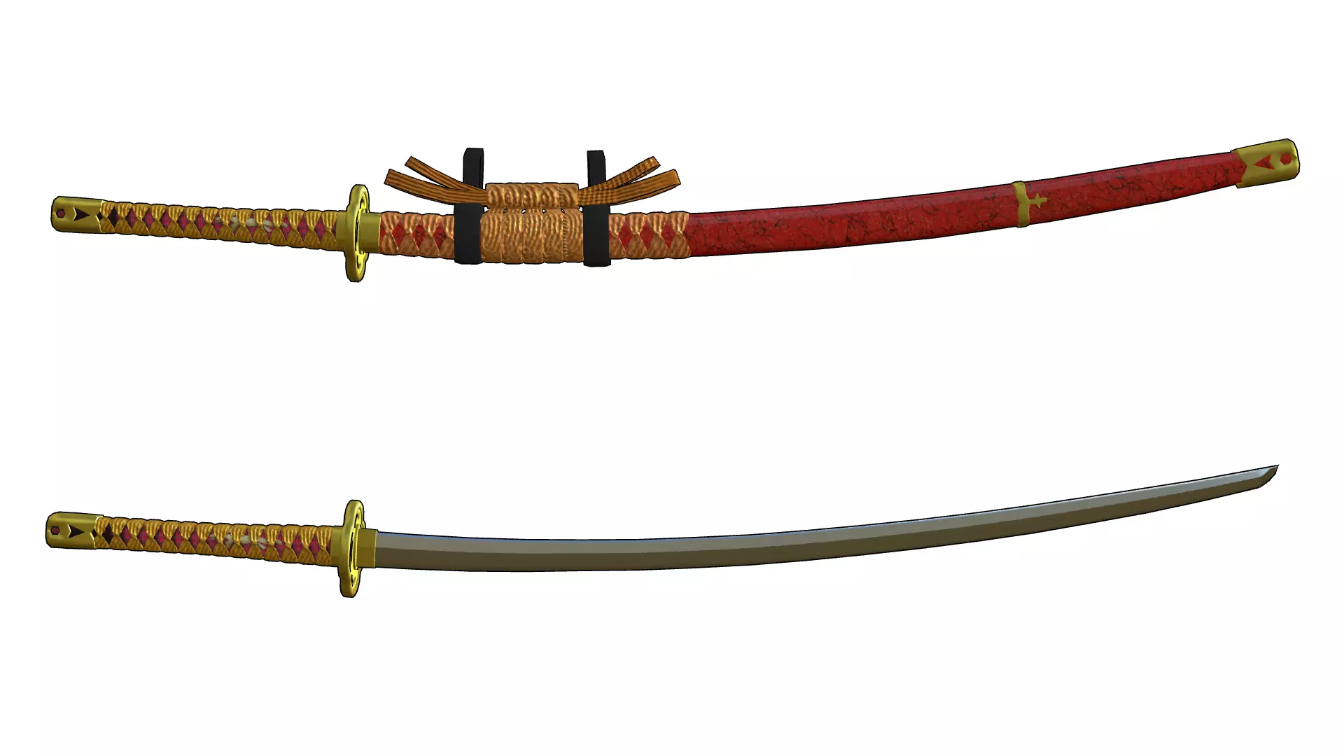 katana1 mikazukimunechika Low-poly 3D model_0