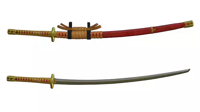 katana1 mikazukimunechika Low-poly 3D model