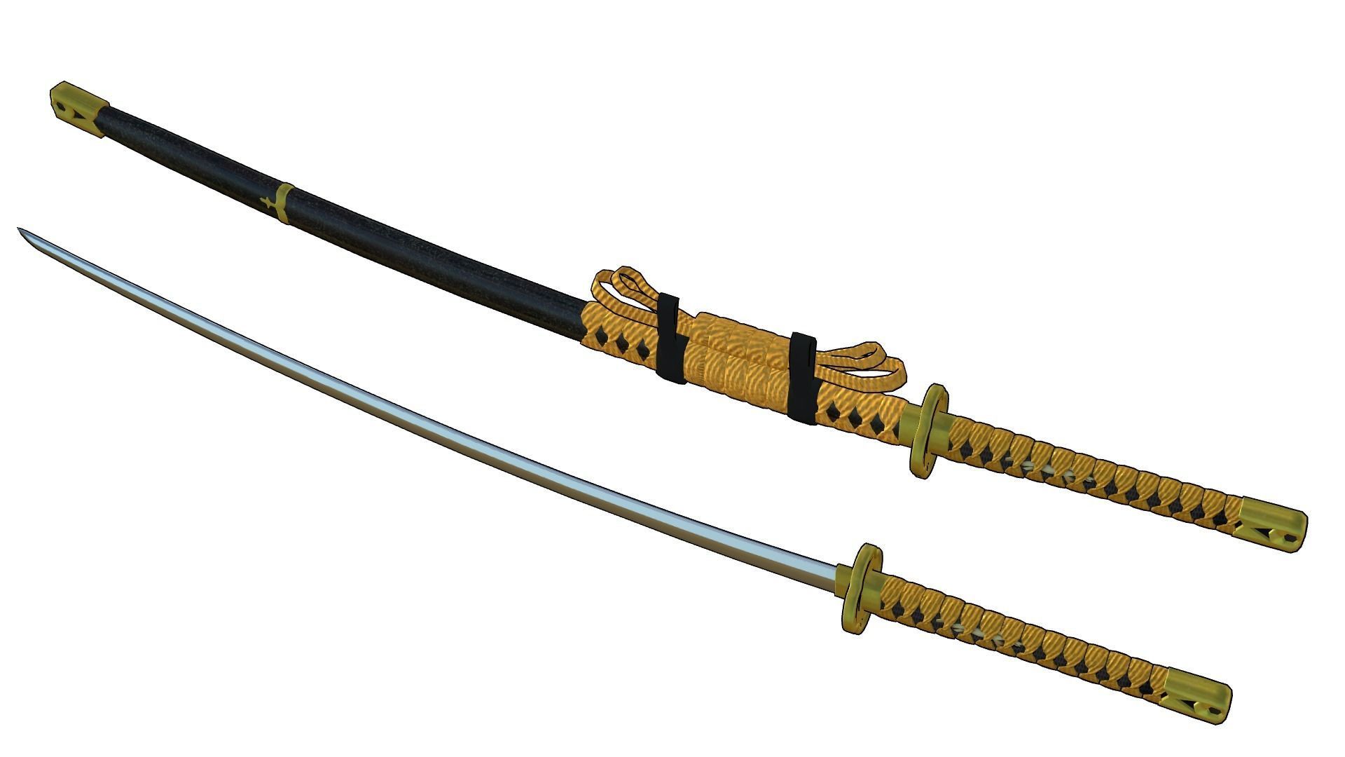 katana1 mikazukimunechika Low-poly 3D model_4