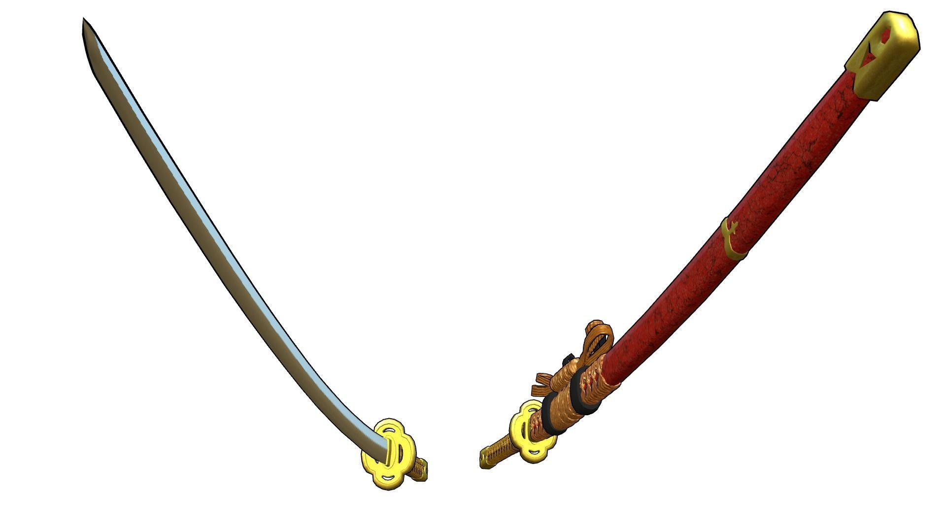 katana1 mikazukimunechika Low-poly 3D model_5