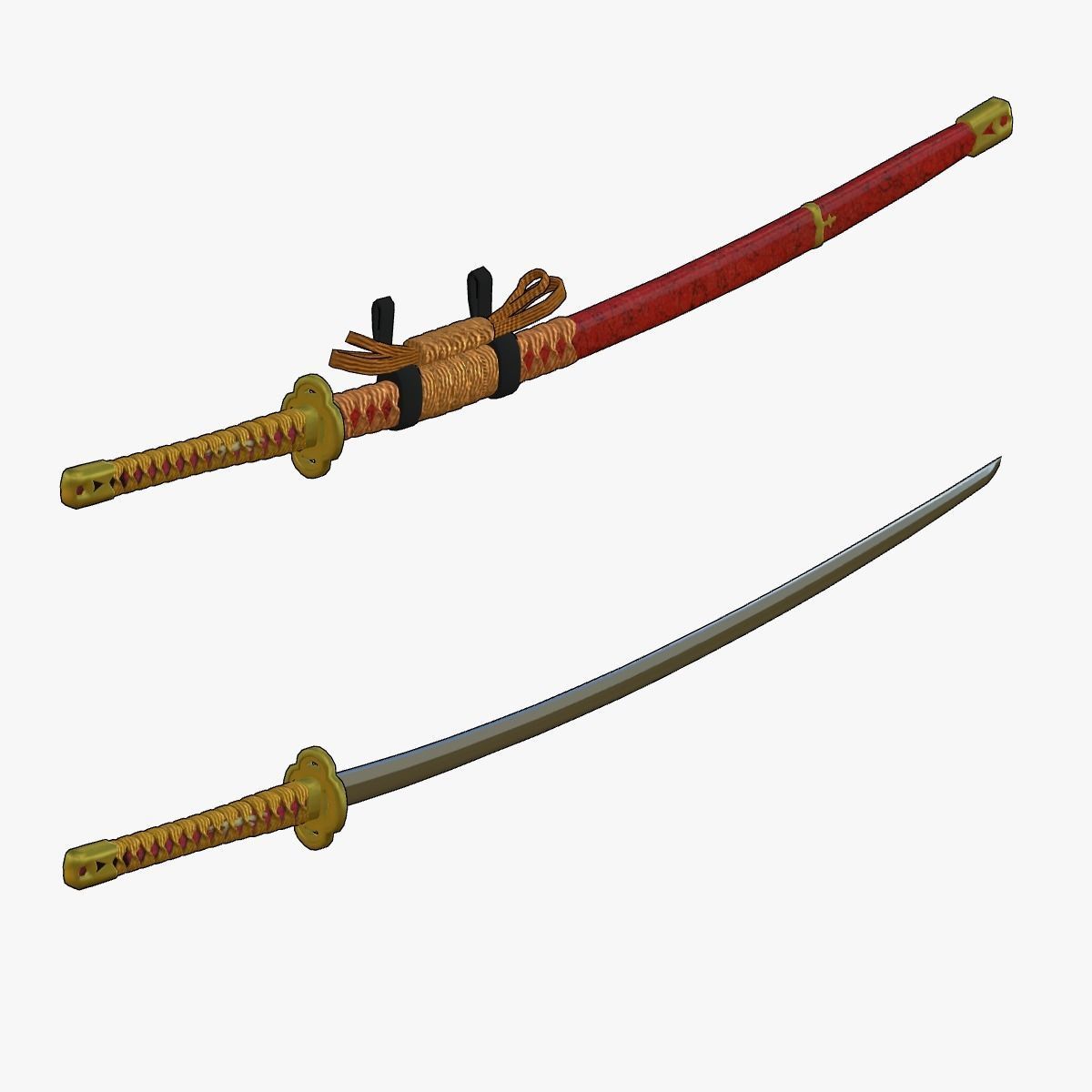 katana1 mikazukimunechika Low-poly 3D model_1