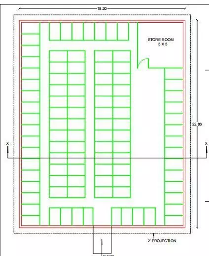 Goat farm shed plan 3D print model_0