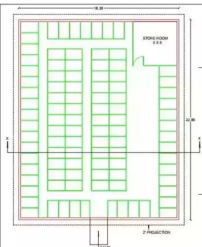 Goat farm shed plan 3D print model