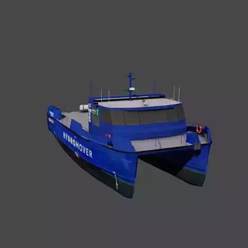 Hydromover electric light cargo vessel 3D model