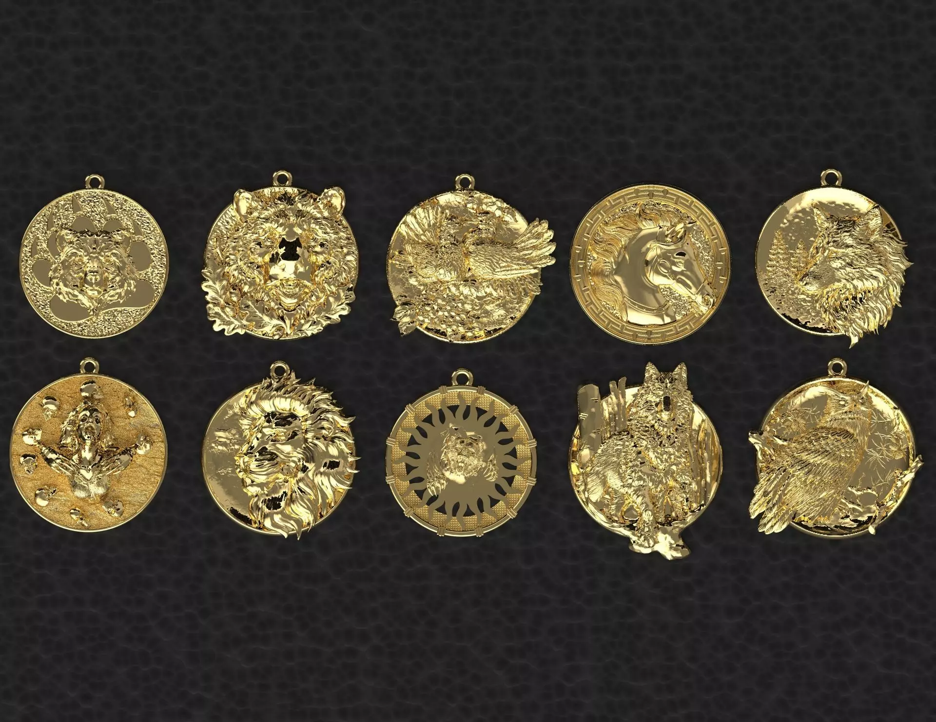 Set of pendants 3D print model