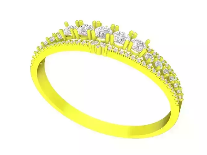A7551 Korean Style Diamond Women Bangle 3D Model