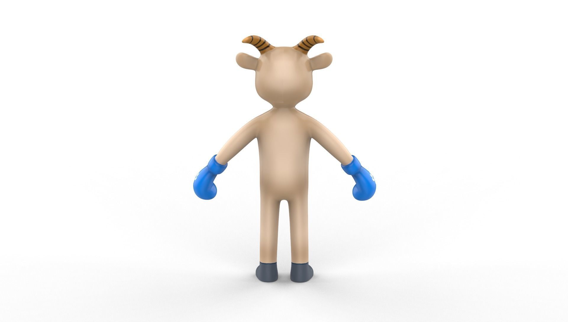 Boxing Goat Animal Animated Low-poly 3D model_17