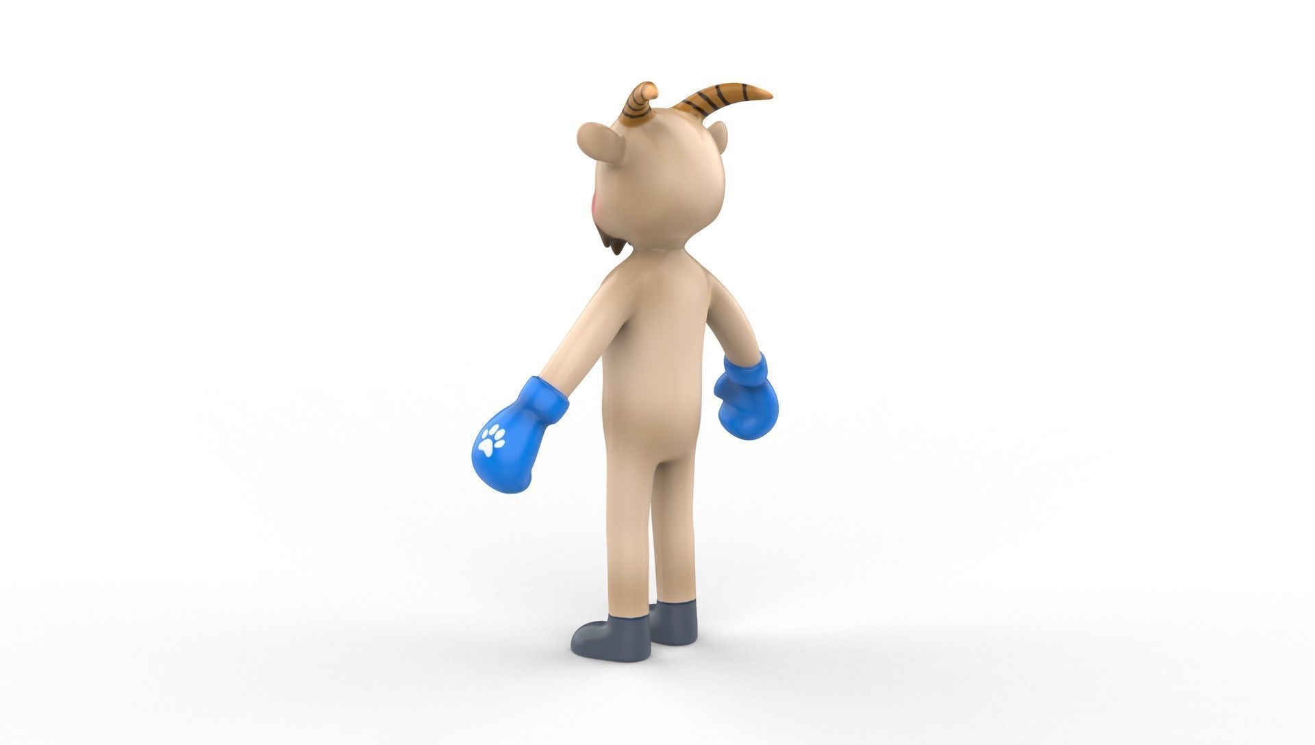 Boxing Goat Animal Animated Low-poly 3D model_15