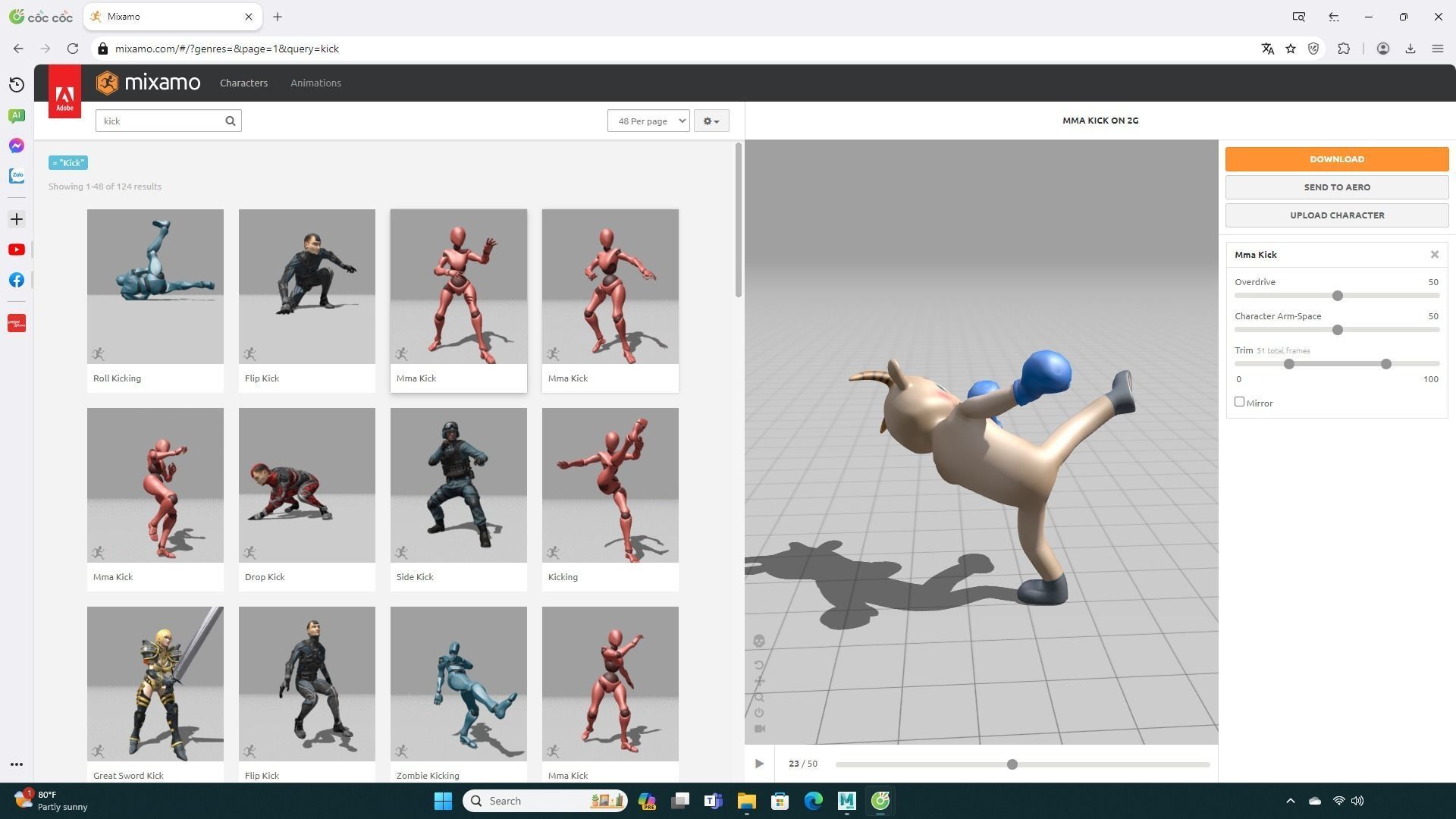 Boxing Goat Animal Animated Low-poly 3D model_3