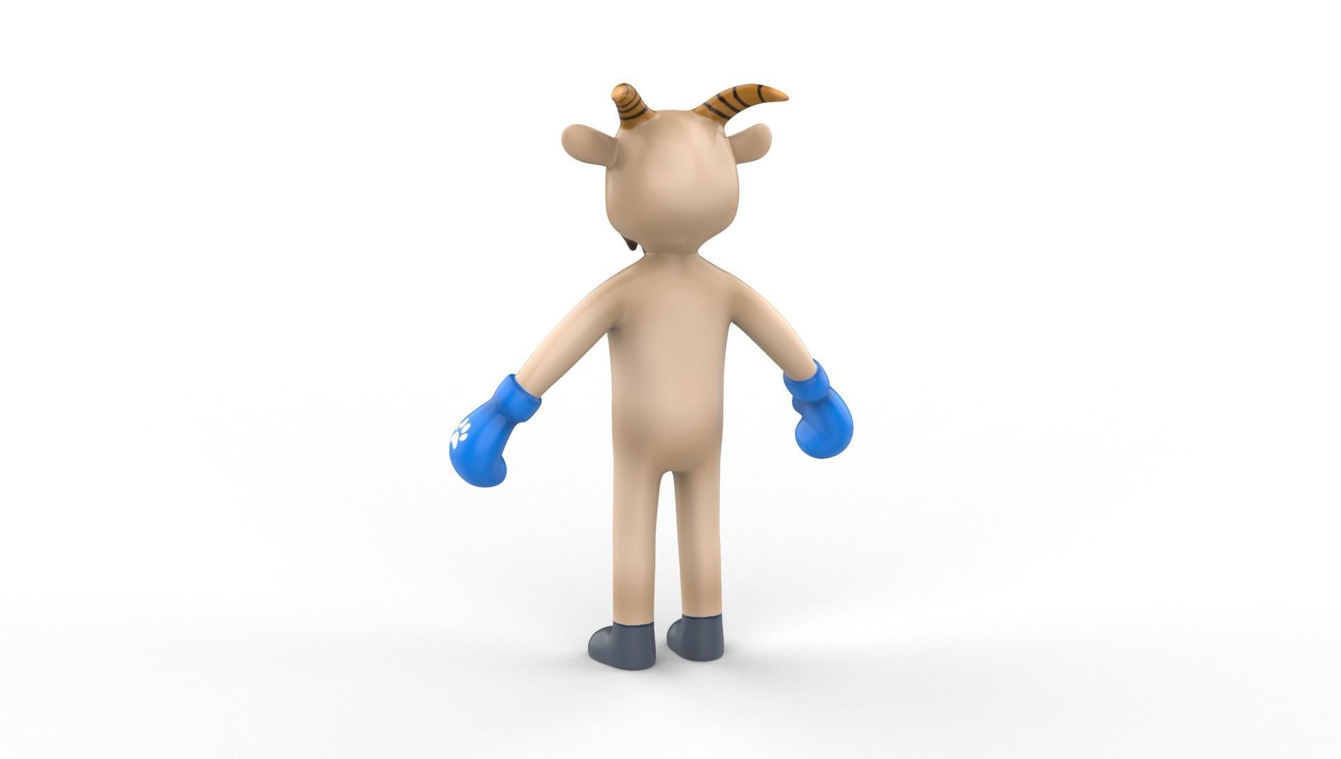 Boxing Goat Animal Animated Low-poly 3D model_16