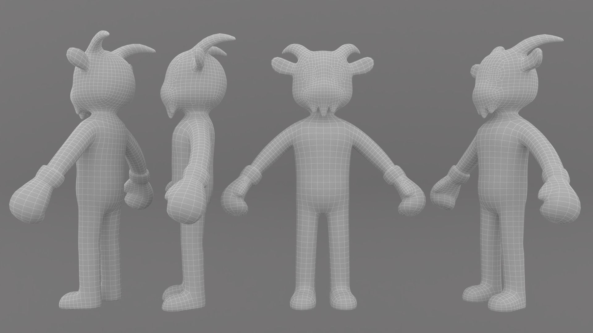 Boxing Goat Animal Animated Low-poly 3D model_9