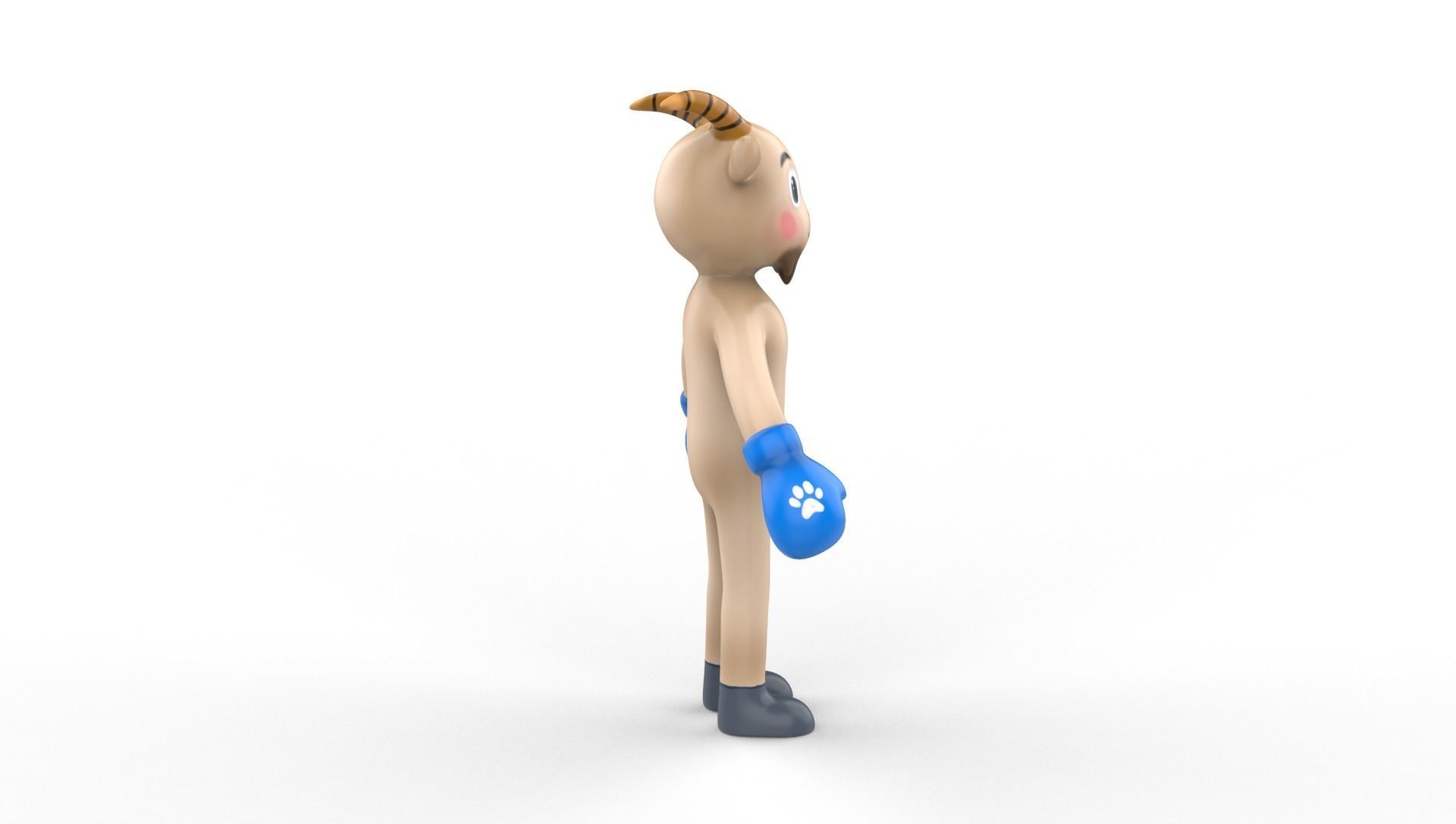 Boxing Goat Animal Animated Low-poly 3D model_20