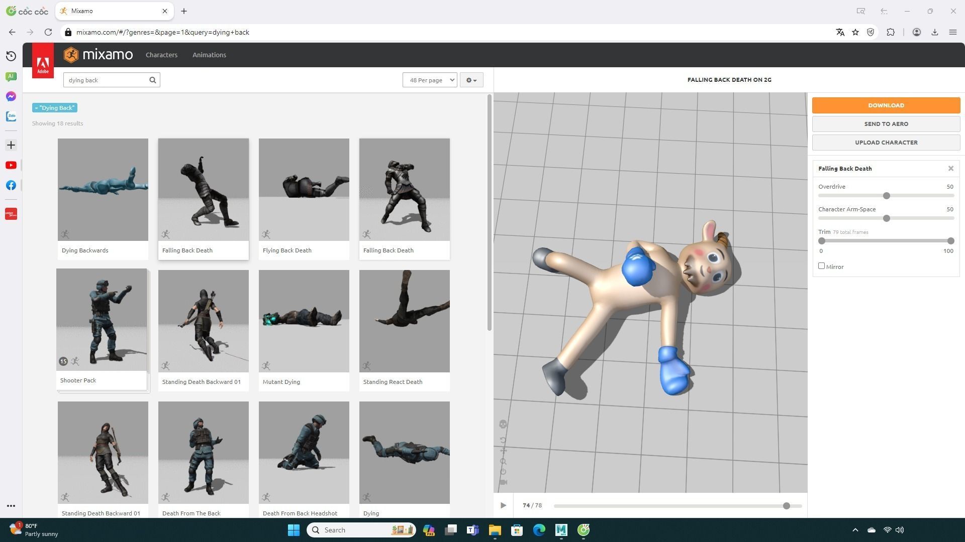 Boxing Goat Animal Animated Low-poly 3D model_6