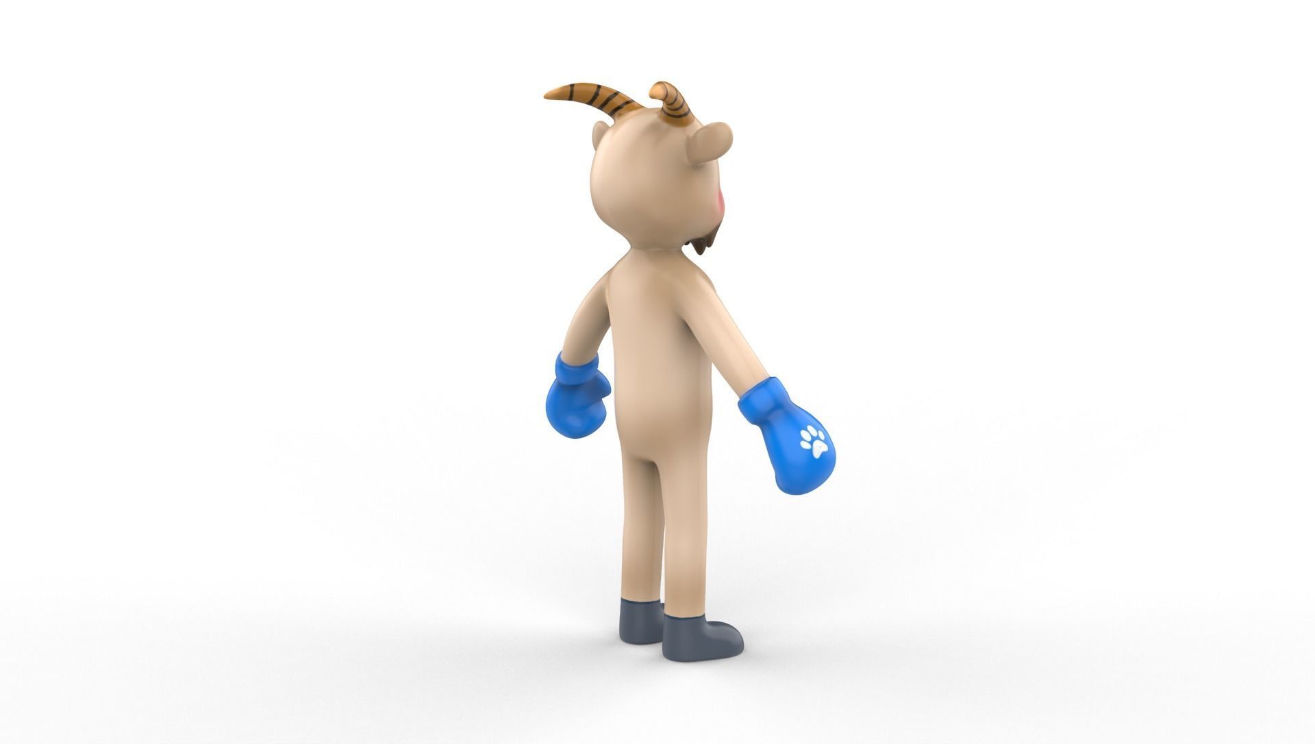 Boxing Goat Animal Animated Low-poly 3D model_19