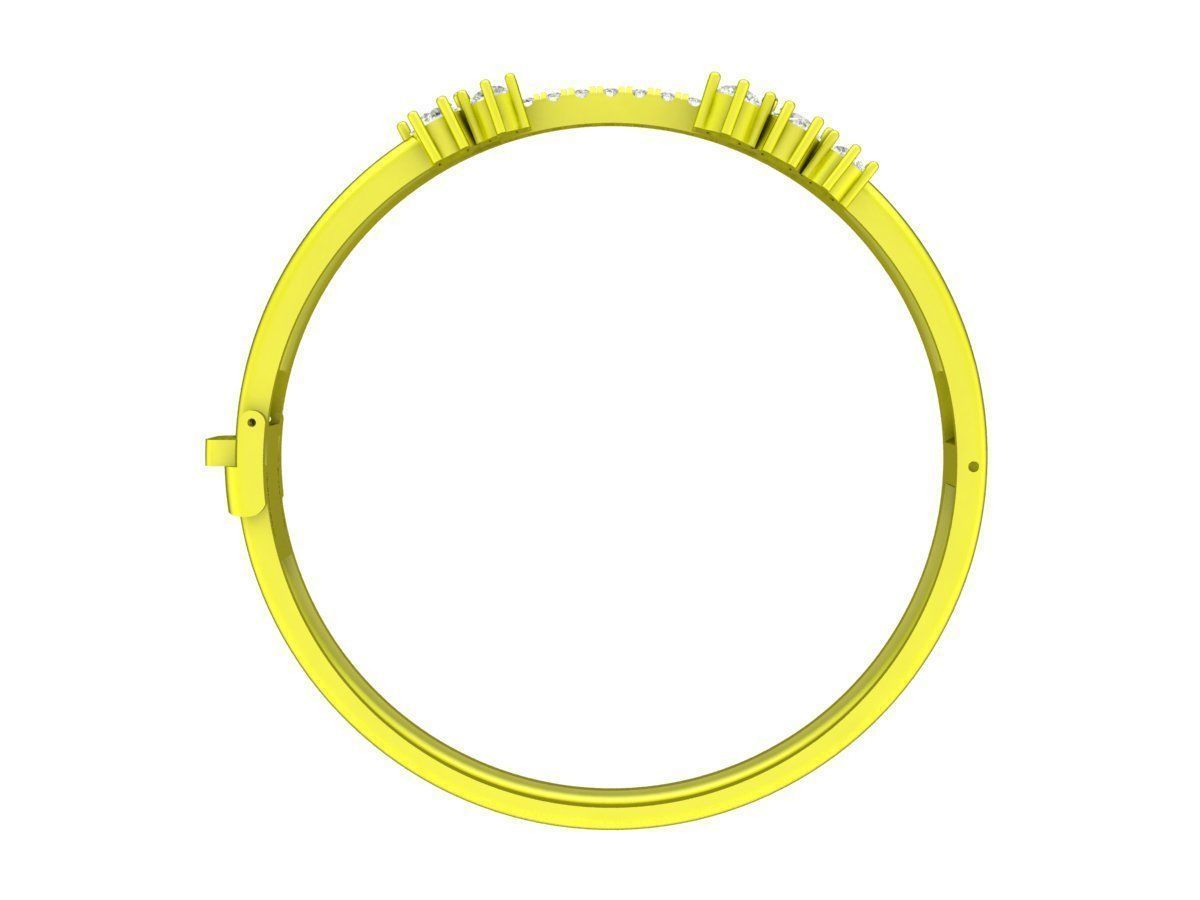 A7552 Luxury Korean Style Diamond Bangle Bracelets 3D print model_3