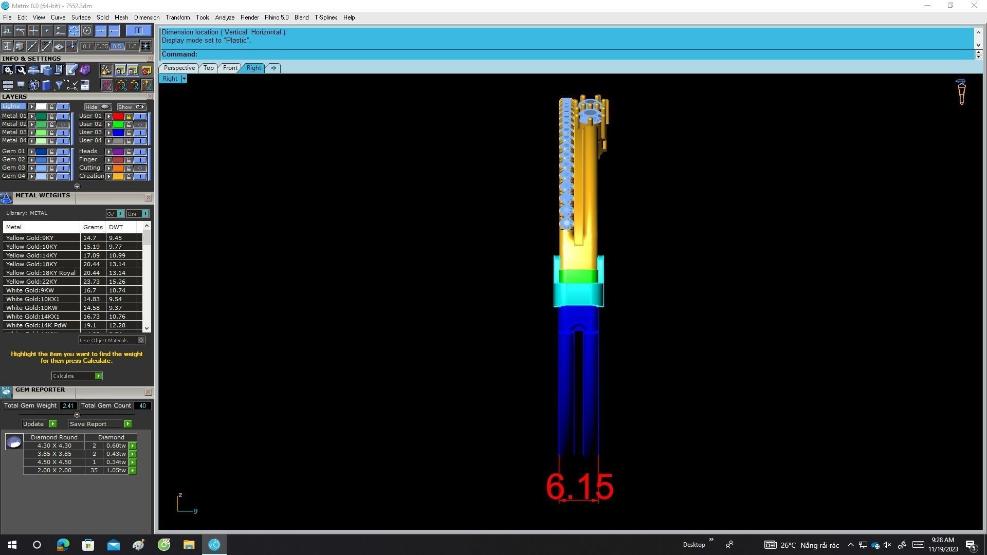 A7552 Luxury Korean Style Diamond Bangle Bracelets 3D print model_7