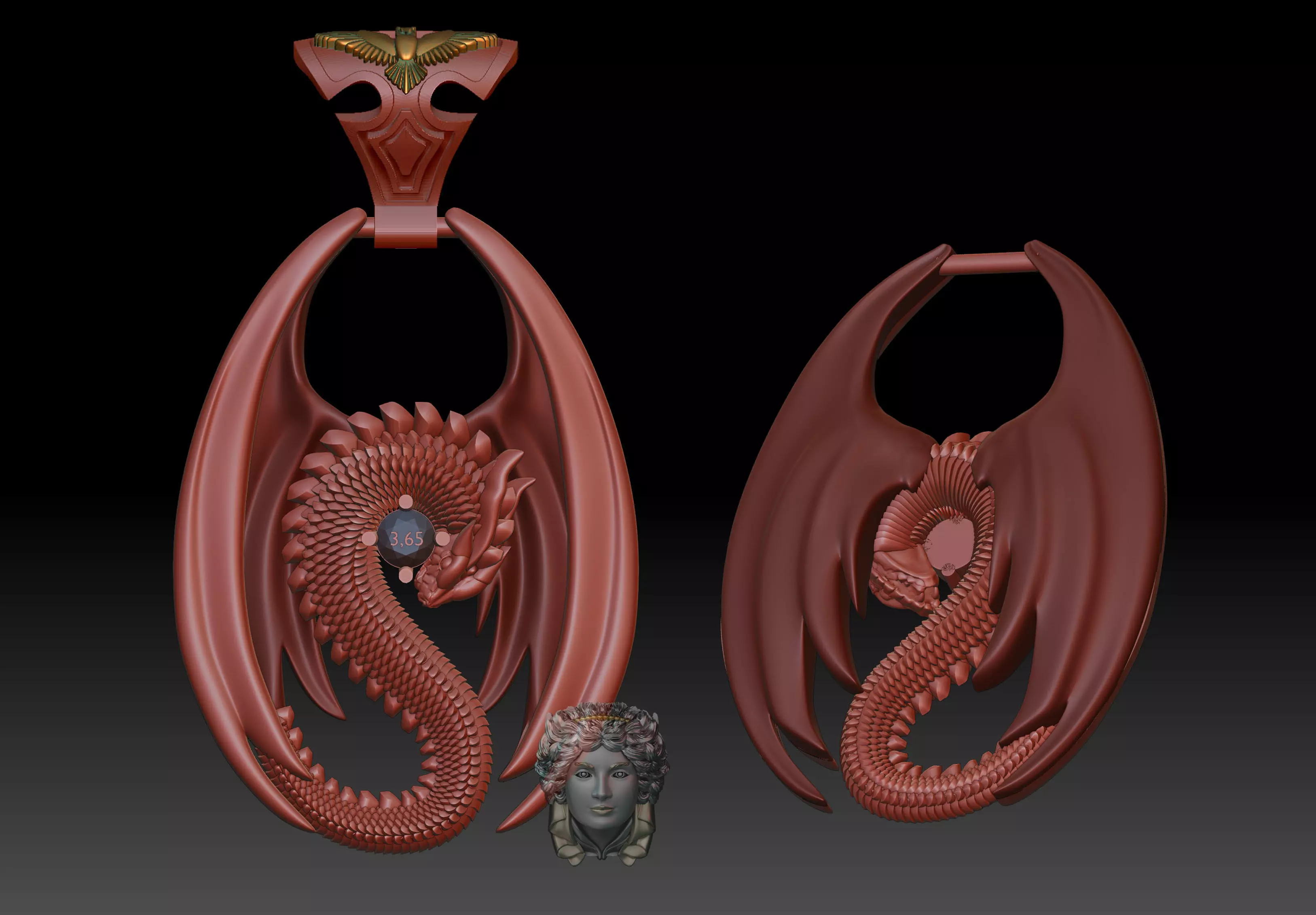 Dragon 3D print model_0