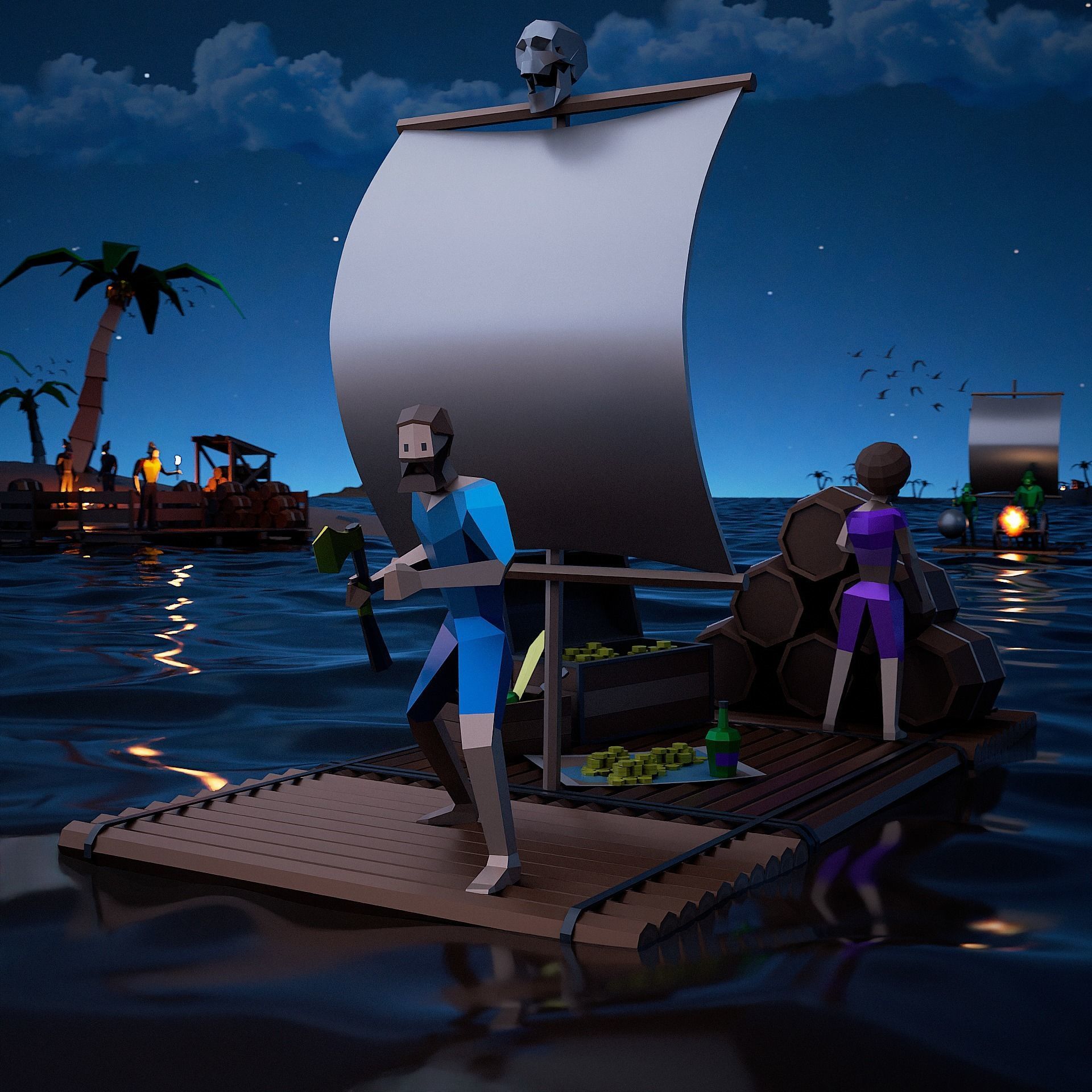 3D model Pirat Pack VR / AR / low-poly | CGTrader