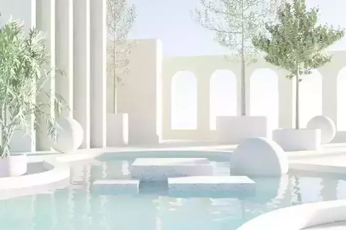 Podium for the demonstration of a product