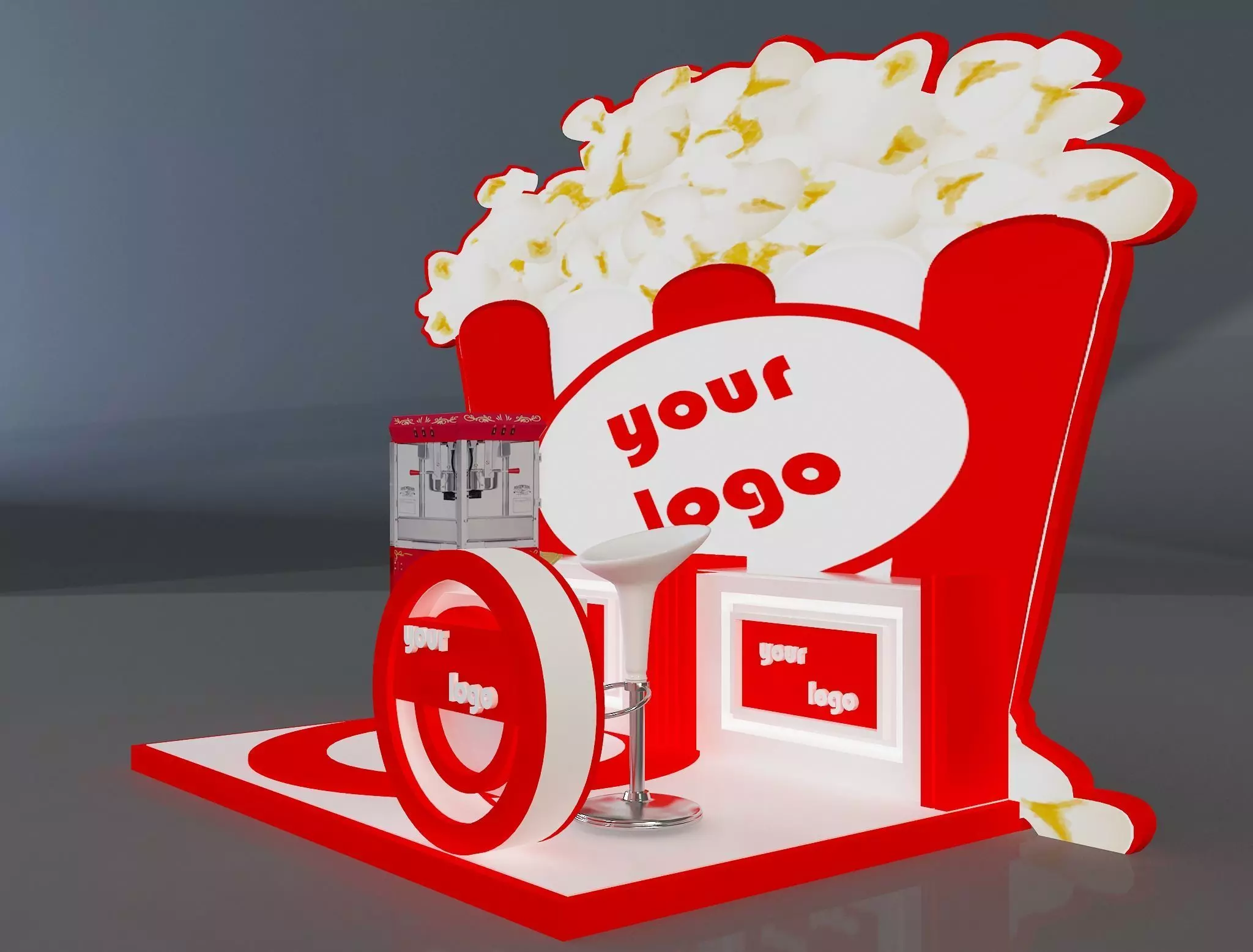 Booth Exhibition Stand a208 3D model_0