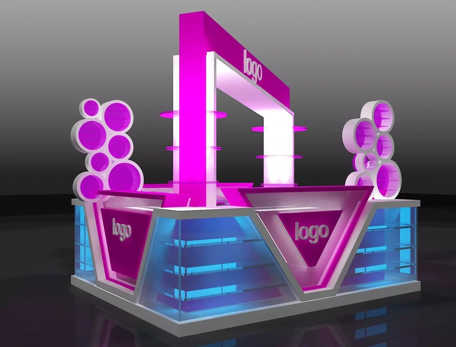 Booth Exhibition Stand a207 3D model_0