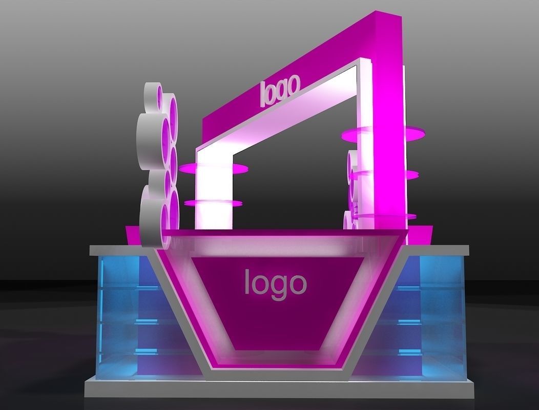 Booth Exhibition Stand a207 3D model_7