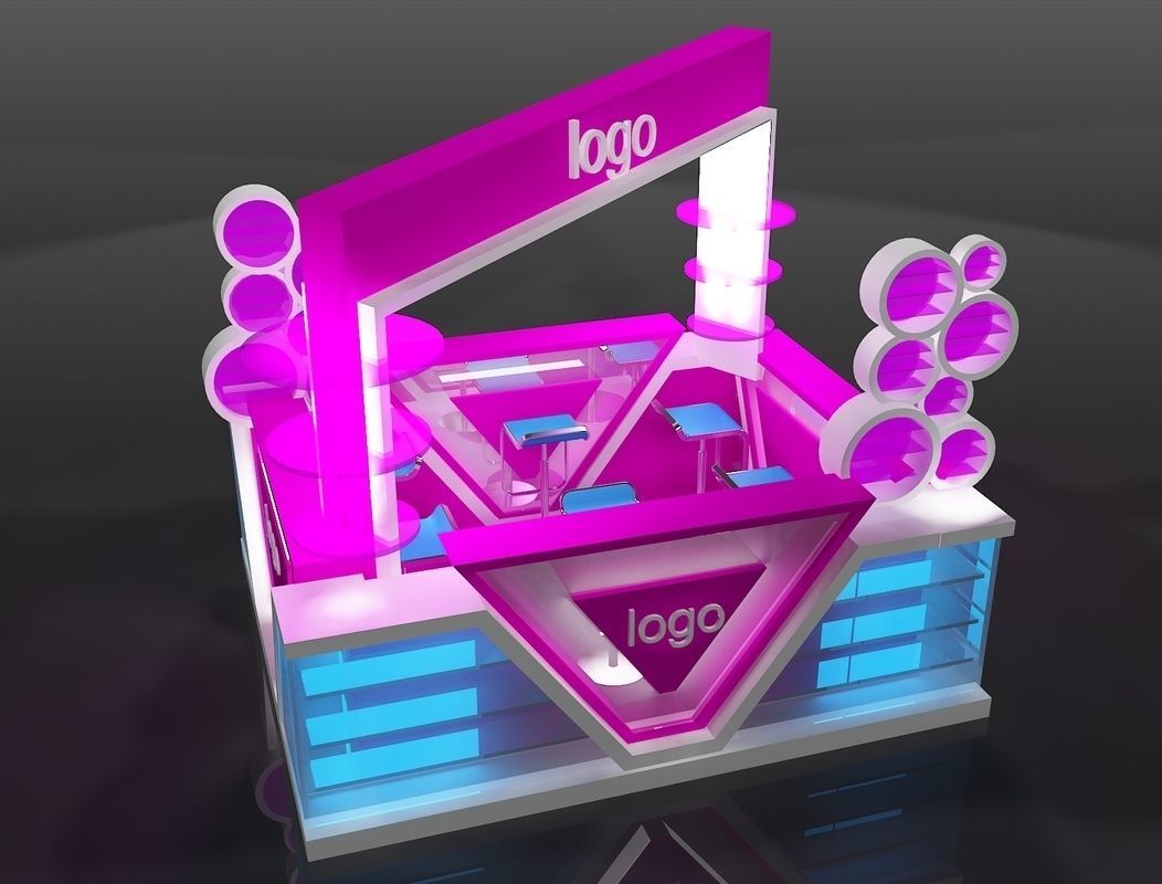 Booth Exhibition Stand a207 3D model_2