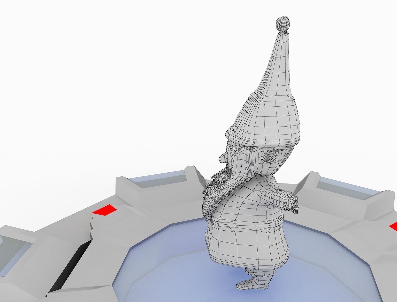  Christmas low poly papa noel a206 3D model_6