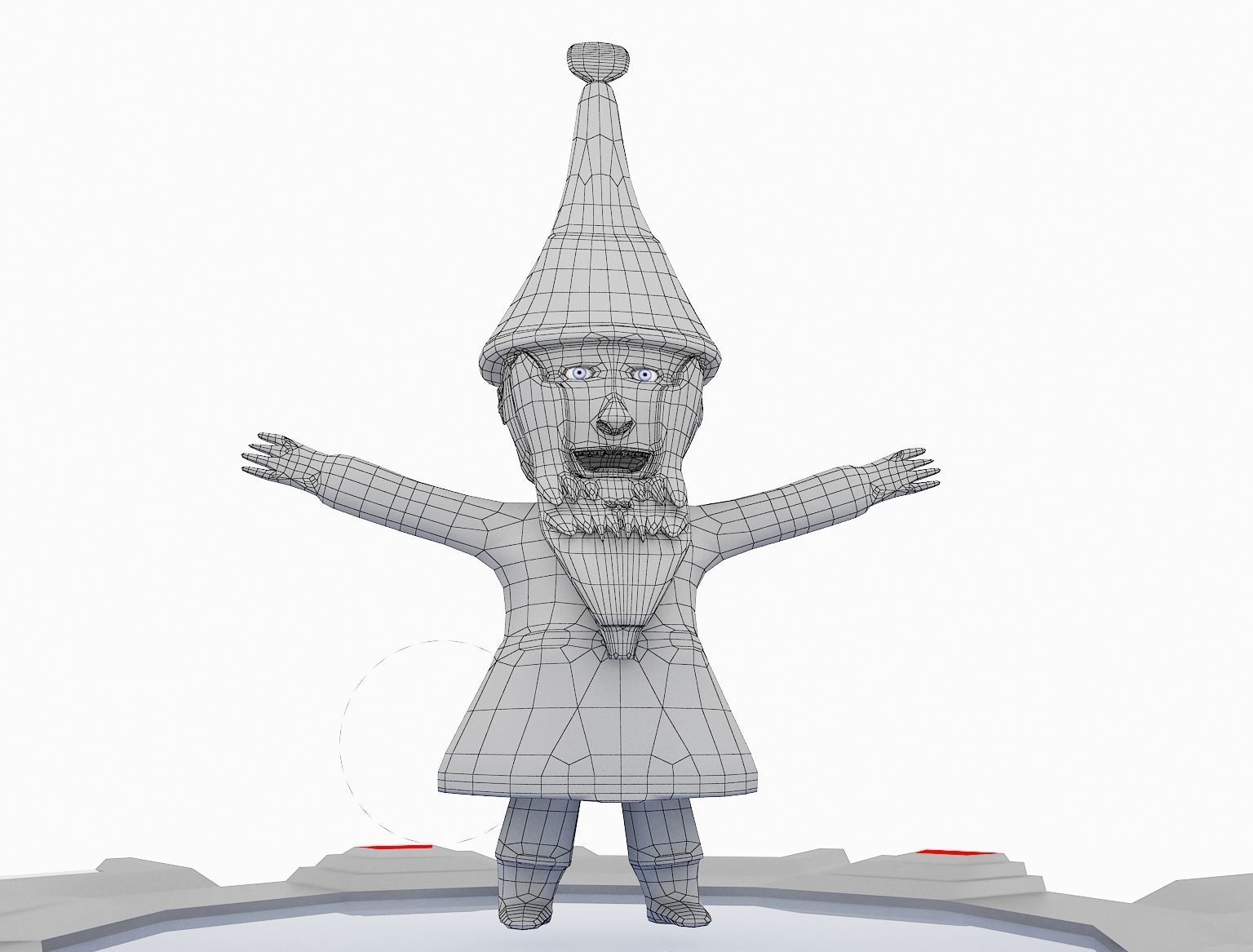  Christmas low poly papa noel a206 3D model_10