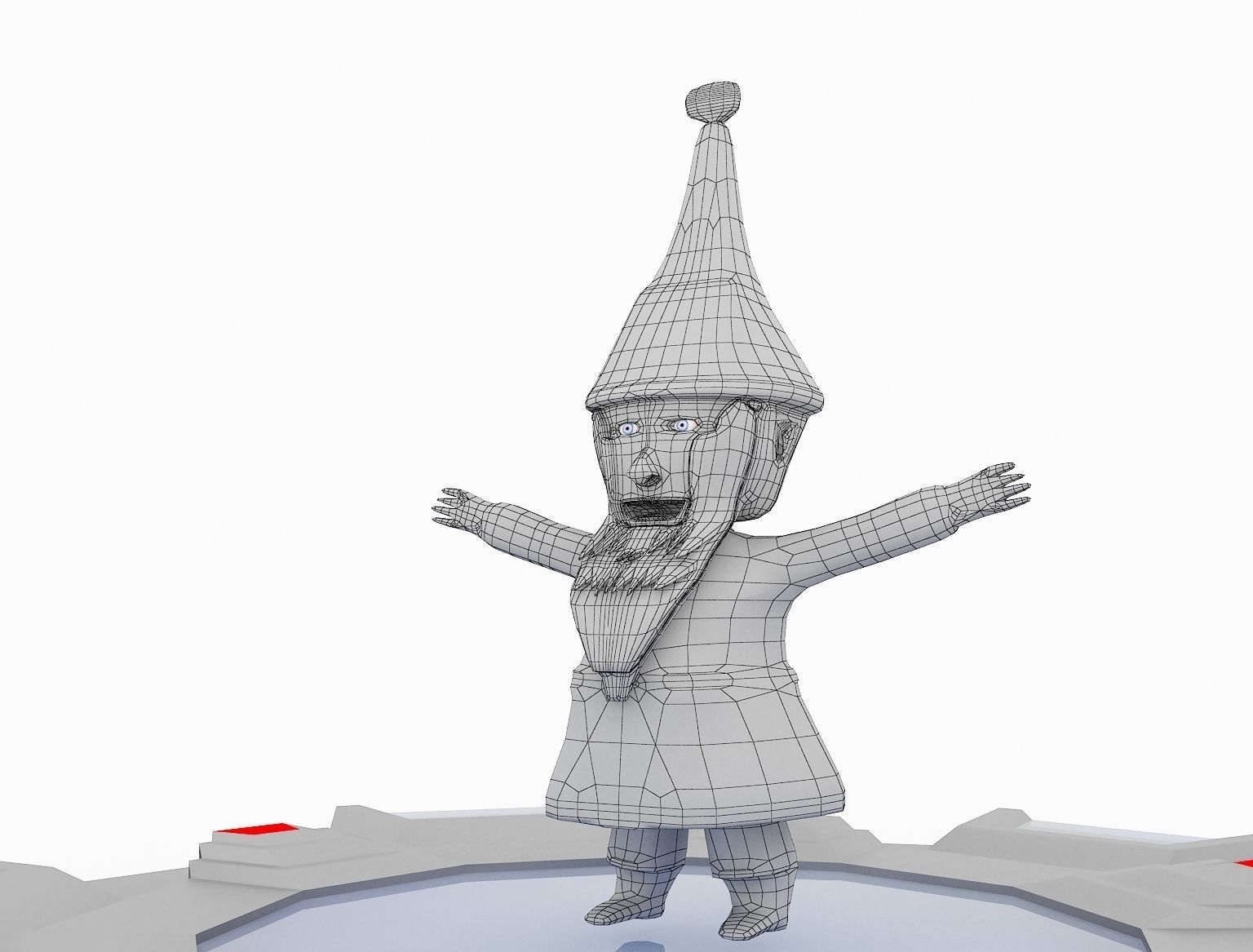  Christmas low poly papa noel a206 3D model_4