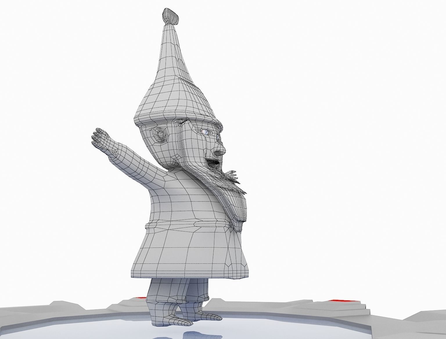  Christmas low poly papa noel a206 3D model_12