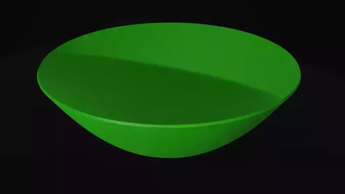Plate green 3D model Free low-poly 3D model