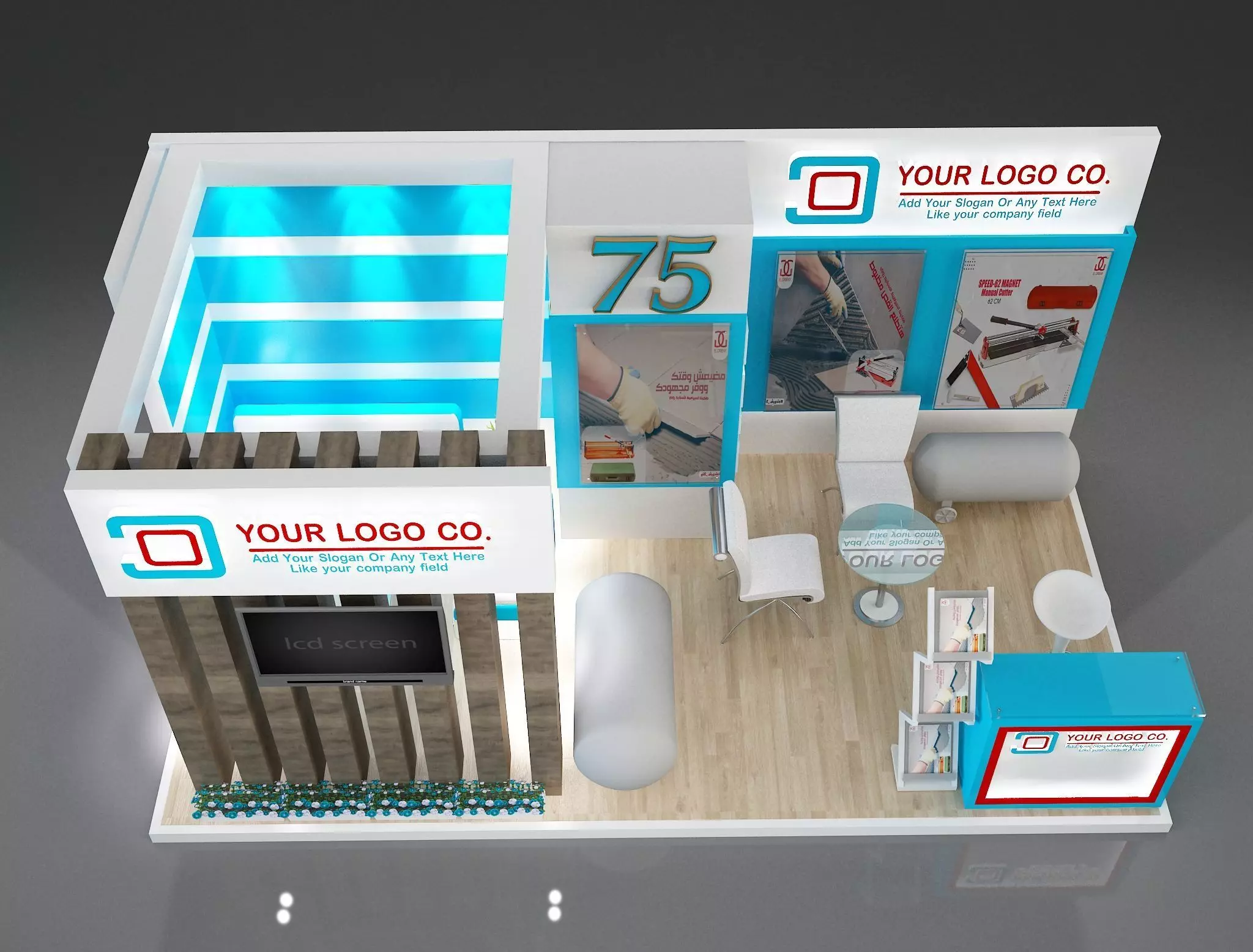 Booth Exhibition Stand a203 3D model_0