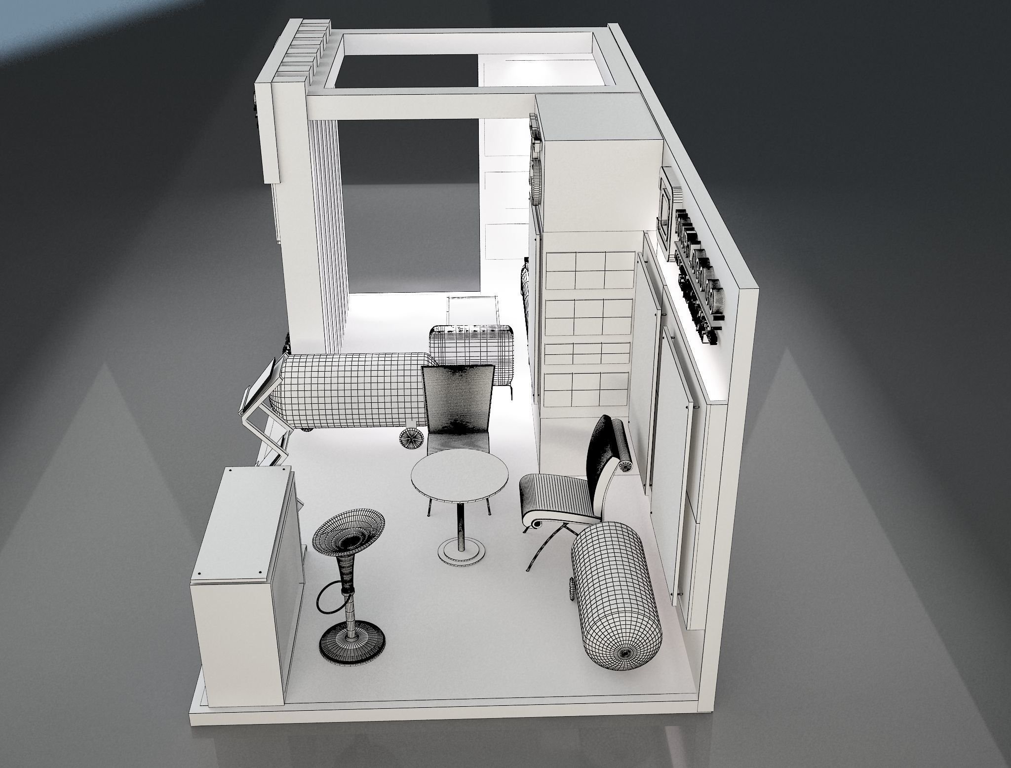 Booth Exhibition Stand a203 3D model_9