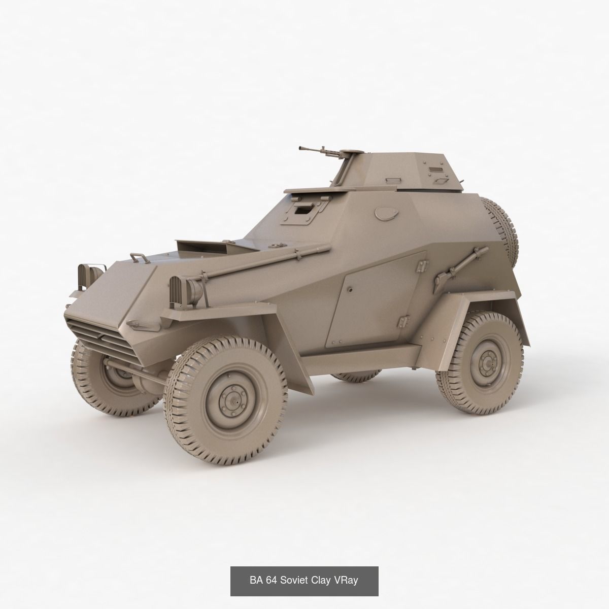 Tank Vehicle Clay Vray Collection _16