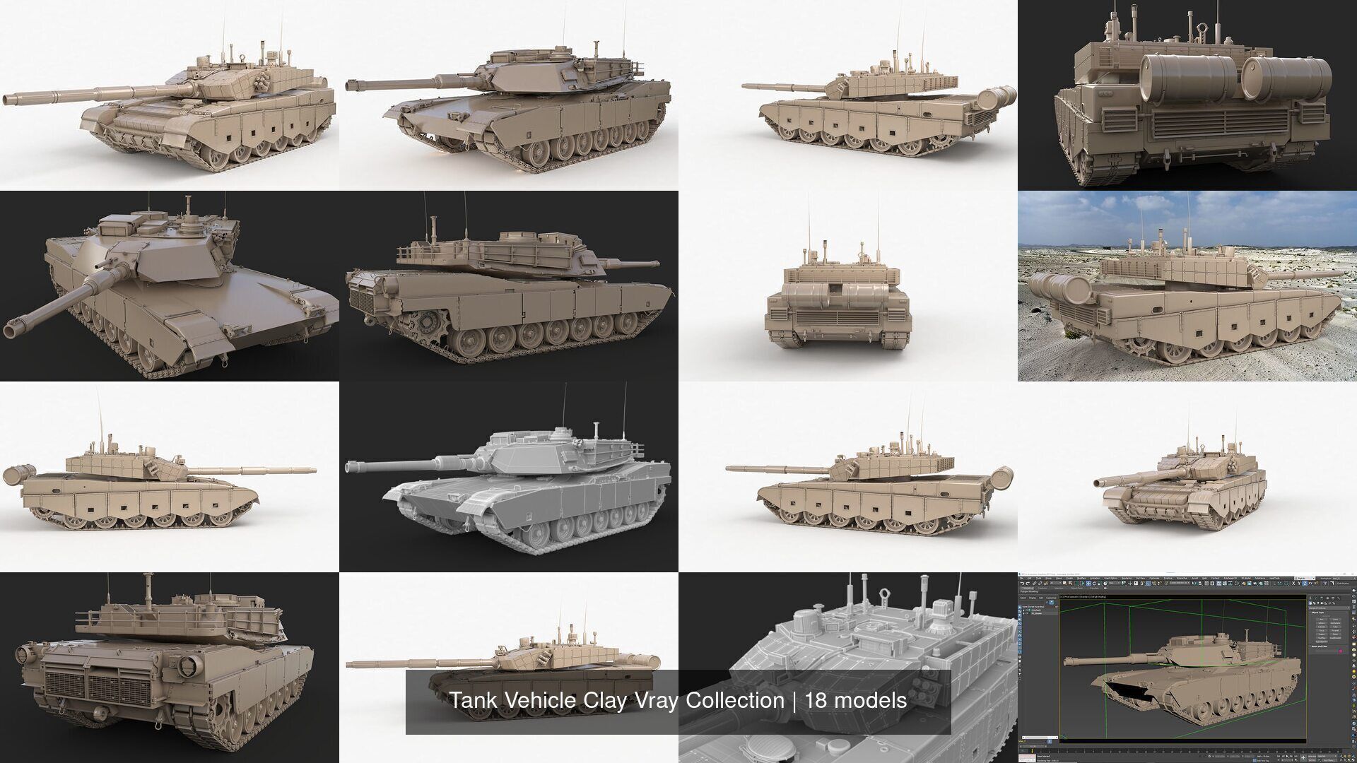 Tank Vehicle Clay Vray Collection _6