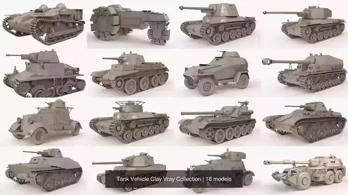 Tank Vehicle Clay Vray Collection